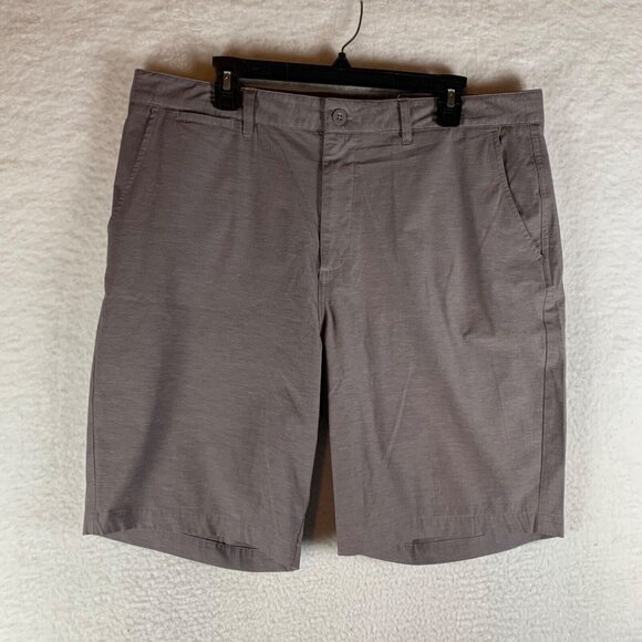 Johnnie O Wyatt Performance Men's Gray Chino Golf Steel Shorts Size 38 9000 - Picture 1 of 10